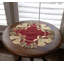 Napperon rond de 61 cm (24 pouces) à paillettes dorées et cloches de Noël