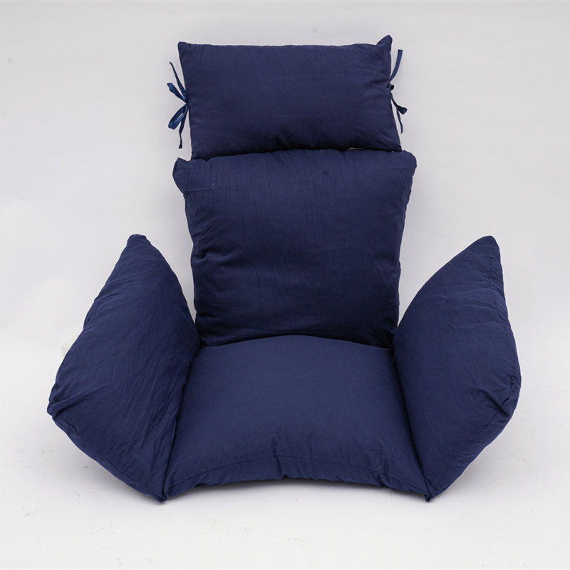 Coussin de siège / dossier extérieur 1 pièce avec coussin de panier suspendu, Marine