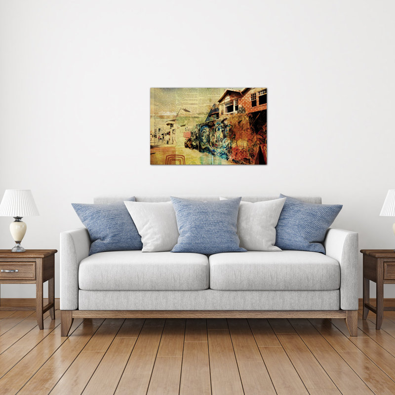 Venice beach boardwalk, art mural sur toile tendue, H 26 po x l 40 po x P 1,5 po, Toile tendue, Pas de tapis