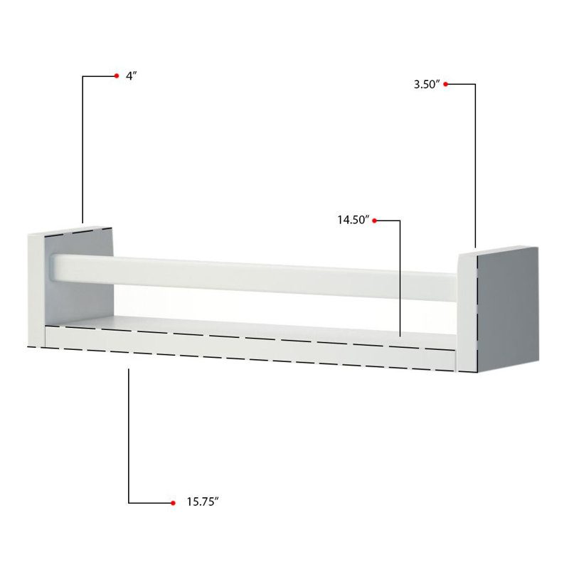 Ertel 2 Piece Pine Floating Shelf
