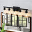 Applique murale rustique à 5 lumières pour salle de bain de style champêtre-1286908208
