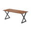 Bureau de direction 71 po avec structure en métal et finition en bois rétro, grand bureau d'ordinateur avec une capacité de 360 lb pour le bureau personnel - Table d'écriture ergonomique avec pieds réglables