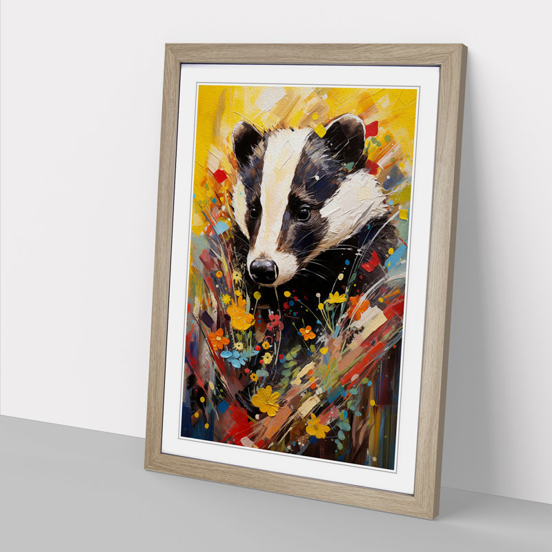 Single Picture Frame Print on Wood, 46cm H x 34cm W, Oak Framed