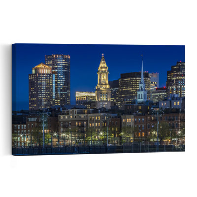 «Boston Skyline Abstract Contemporary City Architecture», reproduction d'art murale