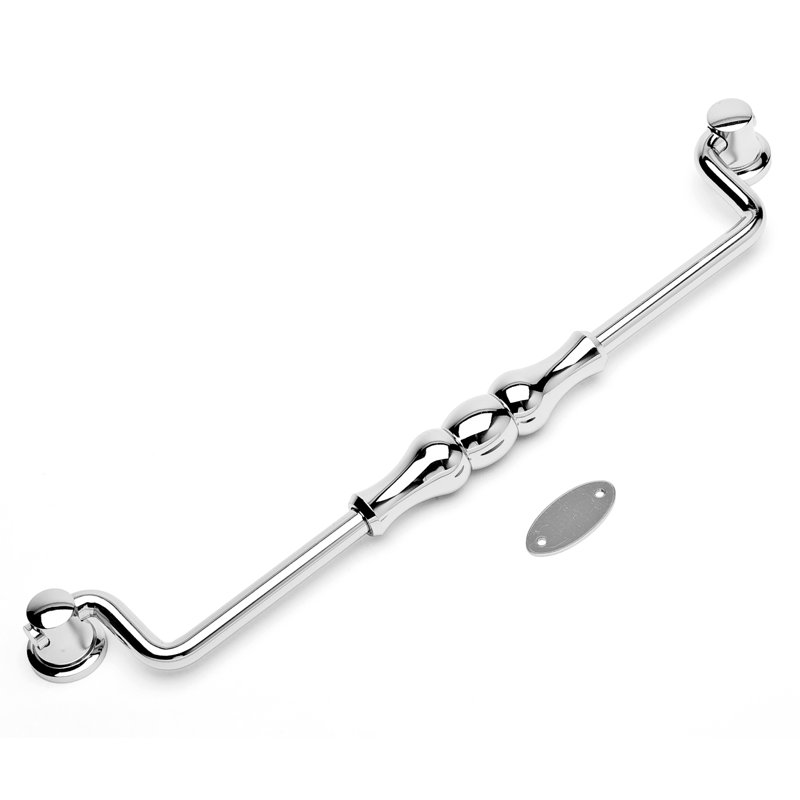 Poignée tombante perlée 8 po CP Series, Nickel poli
