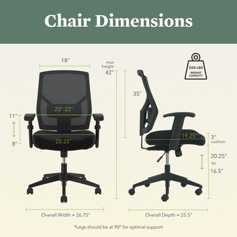 HON Crio Ergonomic Office Chair, Center-Tilt Recline, Black