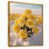 Toile avec cadre flottant or
