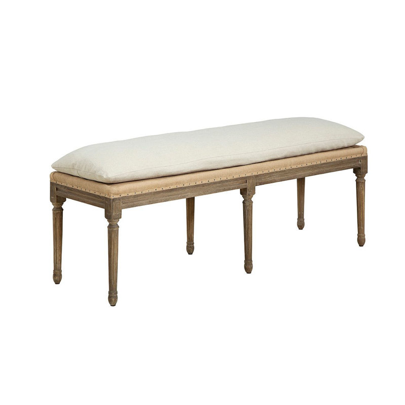 Banc en chêne Angeleigh, naturel