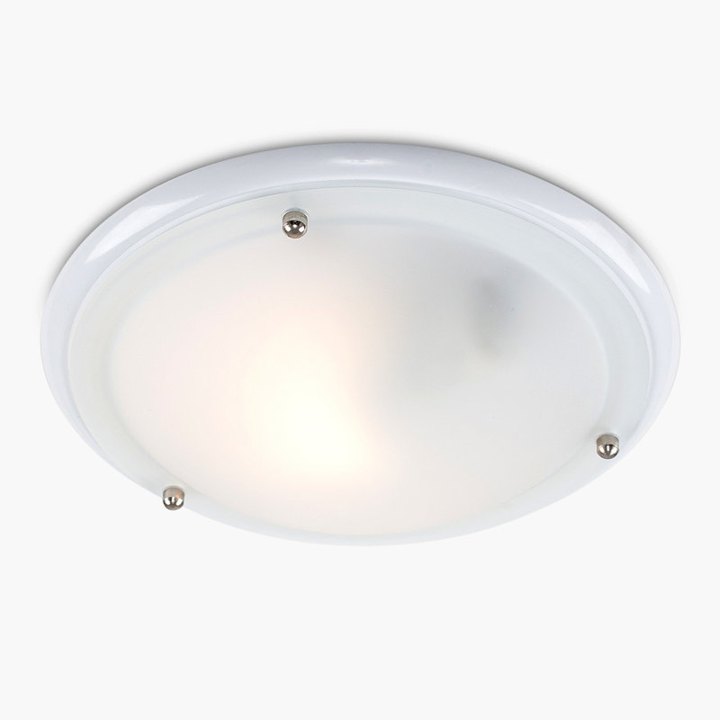Baldwin Glass Flush Mount, White