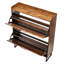 Range-chaussures, acier, brun, portes rabattables, style maison de campagne, autoportant