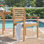 Rafael Eucalyptus Solid Wood Outdoor Stacking Dining Armchair
