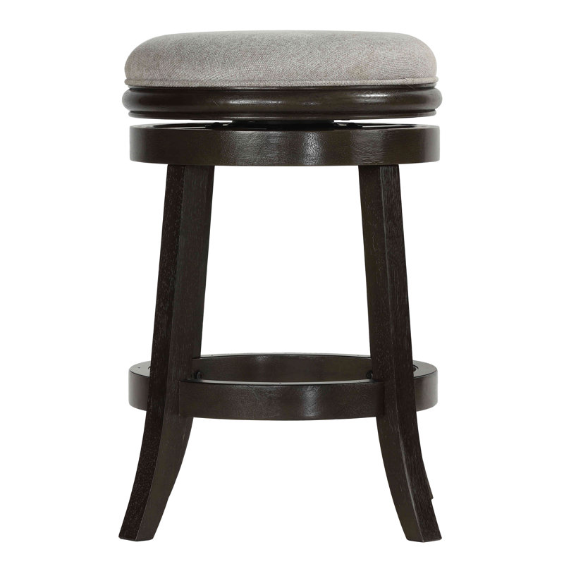 Hedd Swivel Upholstered Counter Stool with Solid Wood Frame, Counter Stool (25.75” Seat Height)
