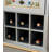 32.28" Silver Rectangular Solid Wood Wine Racks