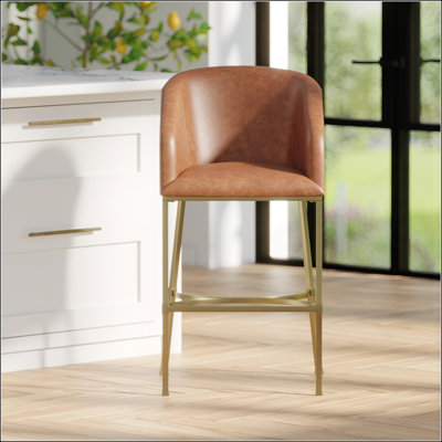 Tabouret de bar moderne de 31 pouces avec siège et dossier rembourrés confortables