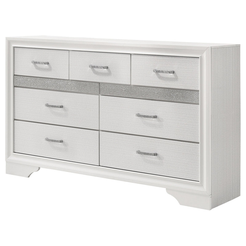 Commode 9 tiroirs, Blanc