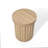 Carnegia Compact Fluted Round Side Table – Mid-Century Modern Style