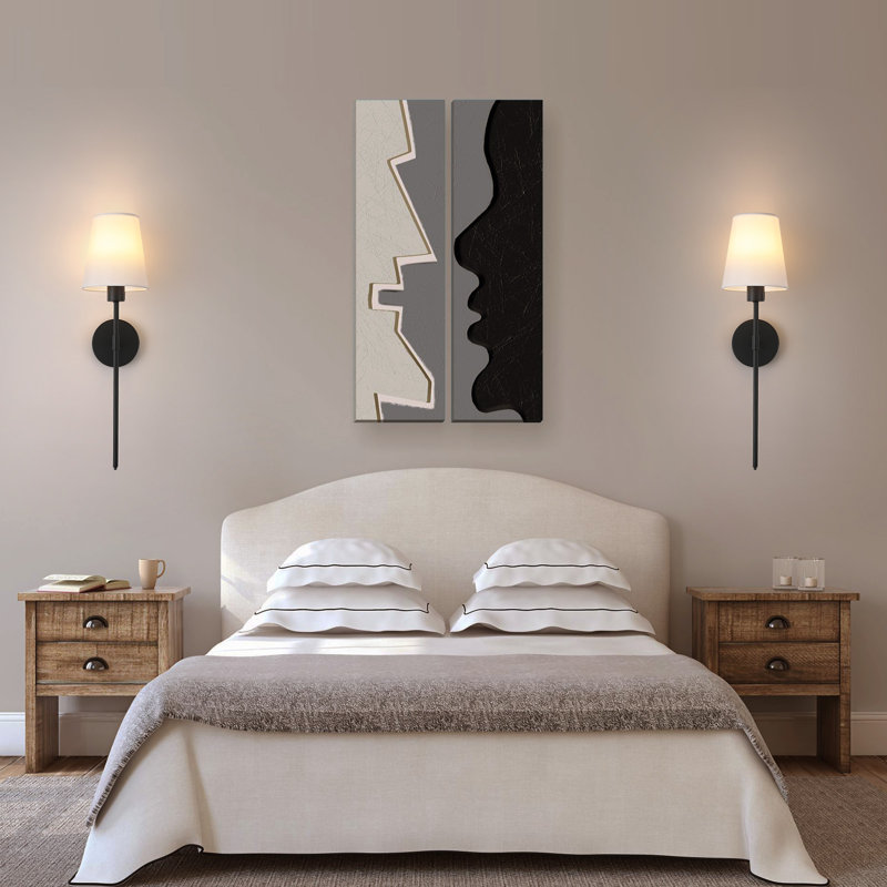 Rechargeable Remote-Control 3-Color Temp Wall Sconces (2-Pack), Matte Black
