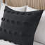 Housse de couette pour lit simple / simple TG à pince noire, revers en microfibre, fermeture à boutons et attaches décoratives avec attaches intérieures