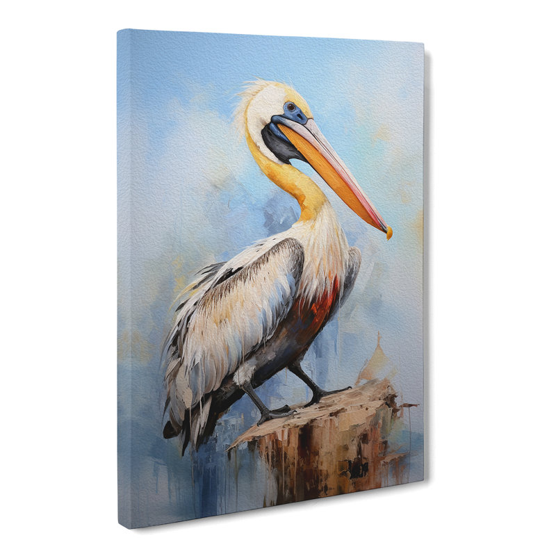 Pelican Modern Art - Wrapped Canvas, 76cm H x 50cm W x 3cm D