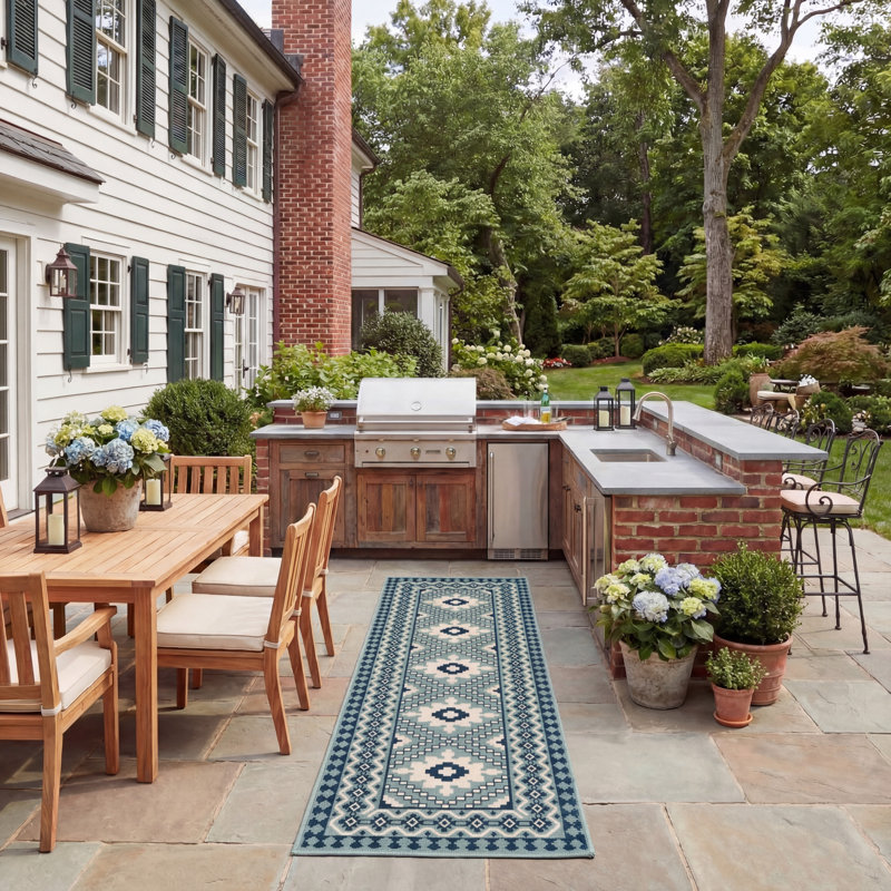 Northpoint Veranda Performance Southwestern Indoor/Outdoor Area Rug, Runner 2'3" x 8'