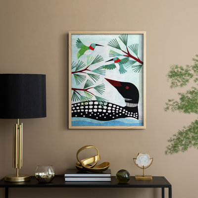 «Forest Creatures», reproduction encadrée en bois massif