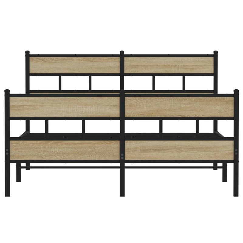 Criselda Bed, Double (4'6), Sonoma Oak