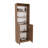 Home 2-Door Bookcase, Modern Storage Unit With Dual Doors And Multi-Tier Shelves, Natural Oak