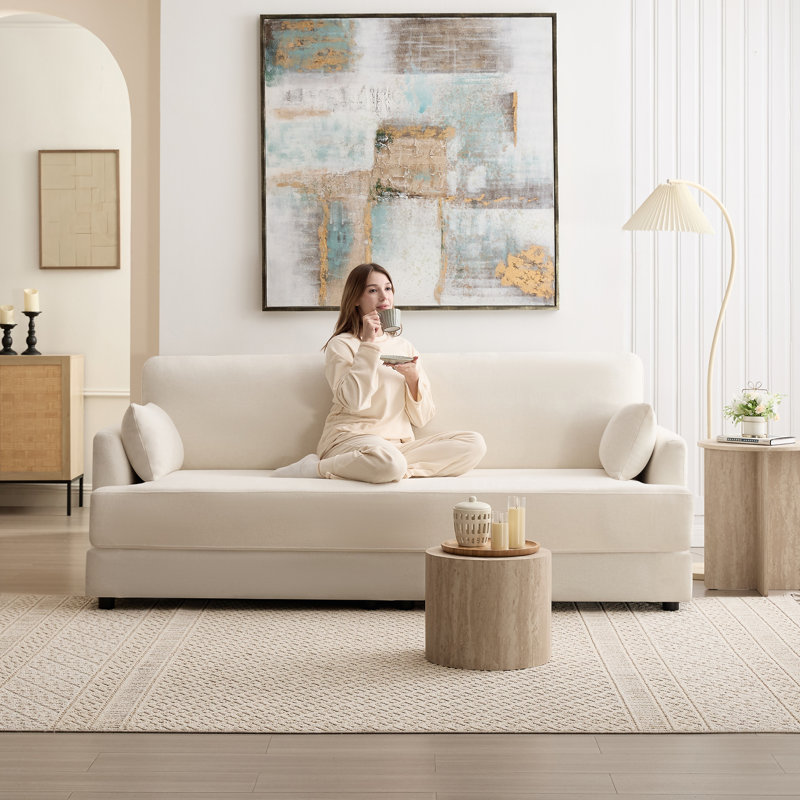 Canapé 84 po, Beige