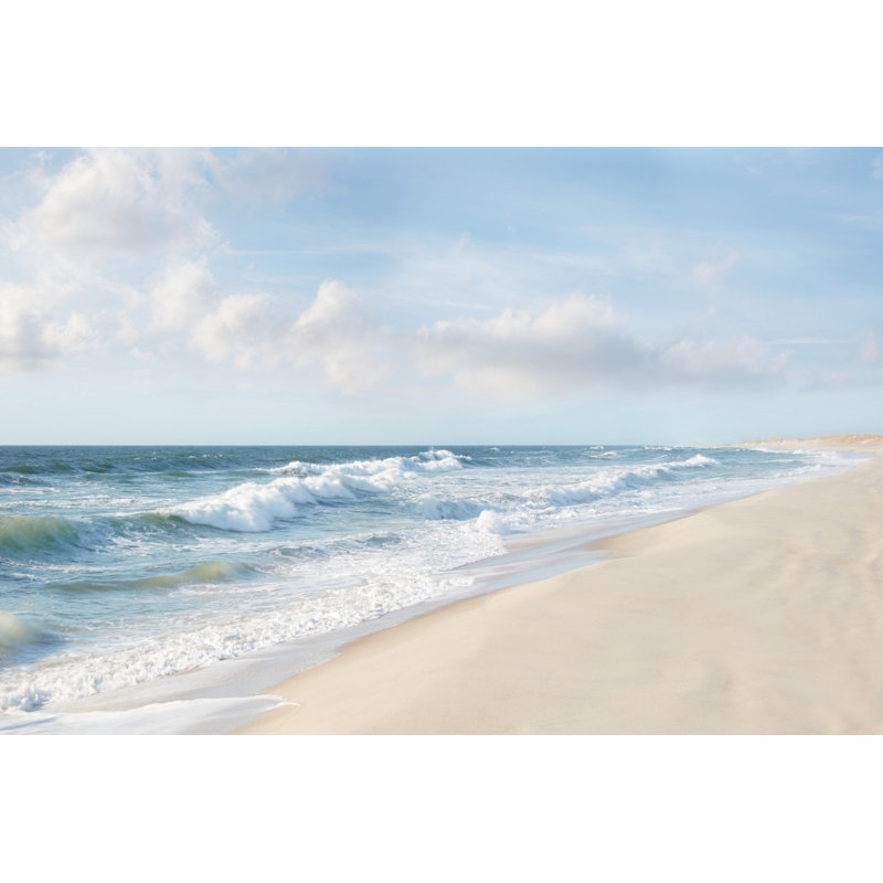 Shore And Waves by Parvez Taj - Wrapped Canvas Painting, 66cm H x 101cm W x 2cm D
