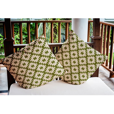 HH Revival Geometric Outdoor Reversible Throw Pillow