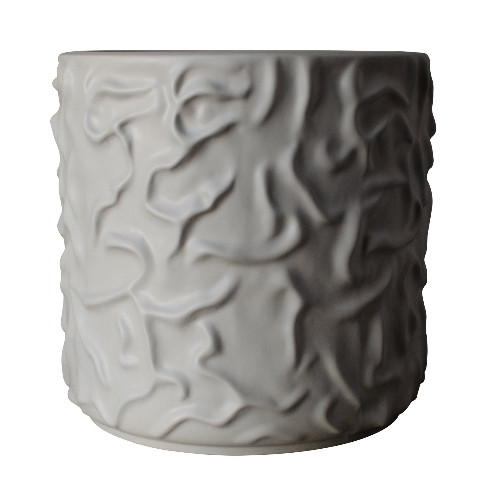 Ceramic Table Vase, White, 12.6" H x 4.75" W x 4.75" D