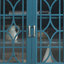 Meuble télé 63 po, buffet, armoire de rangement, bleu sarcelle