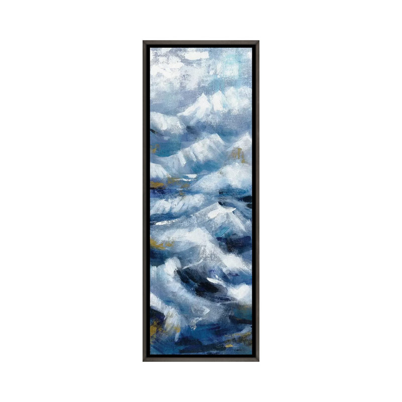 «Above the Mountains II» par Silvia Vassileva, reproduction d'art panoramique sur toile, Dark Rustic Wood Framed