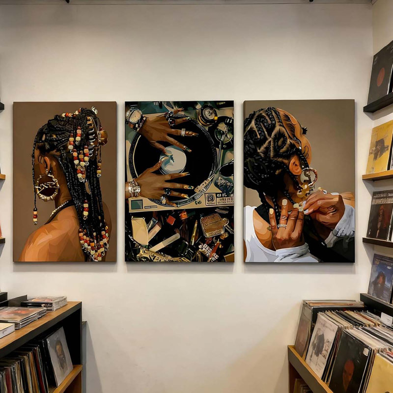 3 Piece Wrapped Canvas Print, 60 cm H x 40 cm W