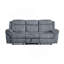 Ensemble de salon inclinable en velours bicolore 3 pièces Zubaida-639116203
