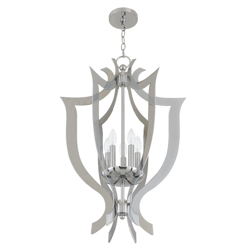 Lustre géométrique à 5 lumières Afia