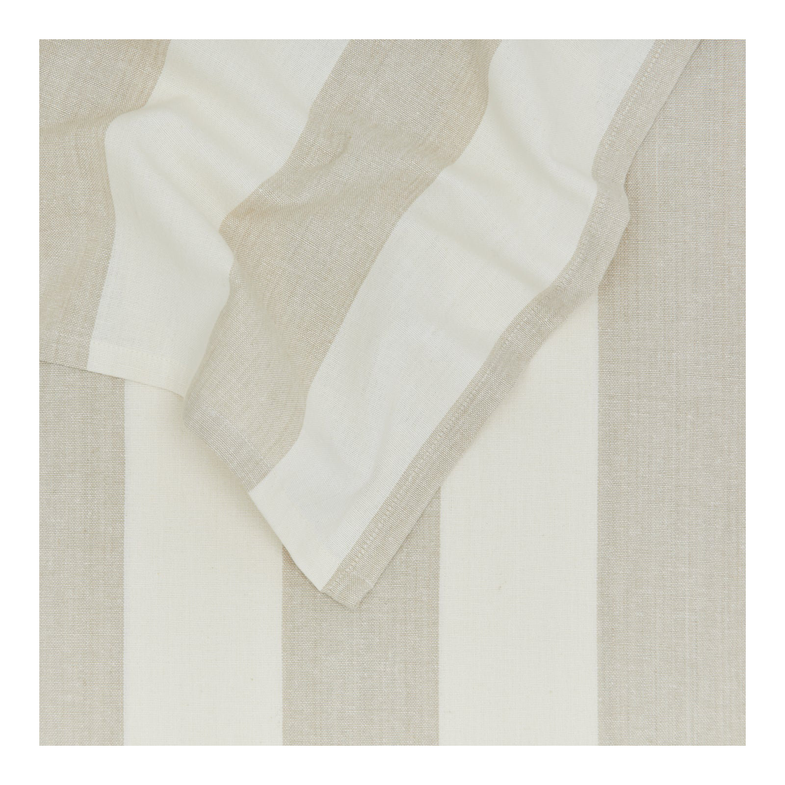 Essential Striped Tablecloth, Ivory/Flax