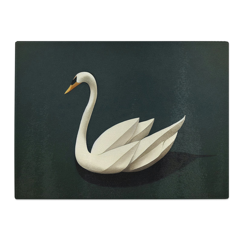 Intense Swan  Glass Chopping Board