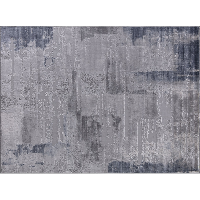 Tapis gris, Rectangle 5 pi 2 po x 7 pi 2 po
