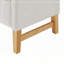 Banc de chambre rembourré avec tissu bouclé