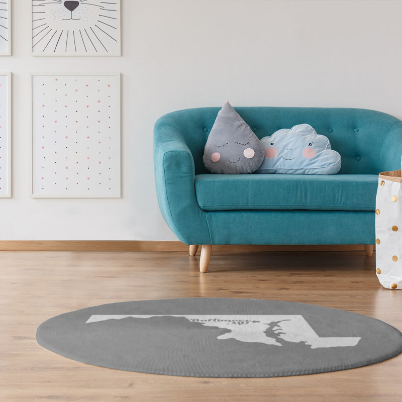 Chenille Indoor Rug, Round 5'