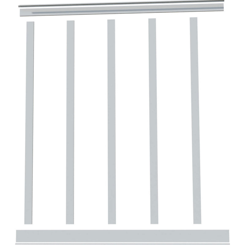 Panneau mural en pvc blanc Deluxe Shaker, 104 po, Large anneau réglable de 12 à 15 po
