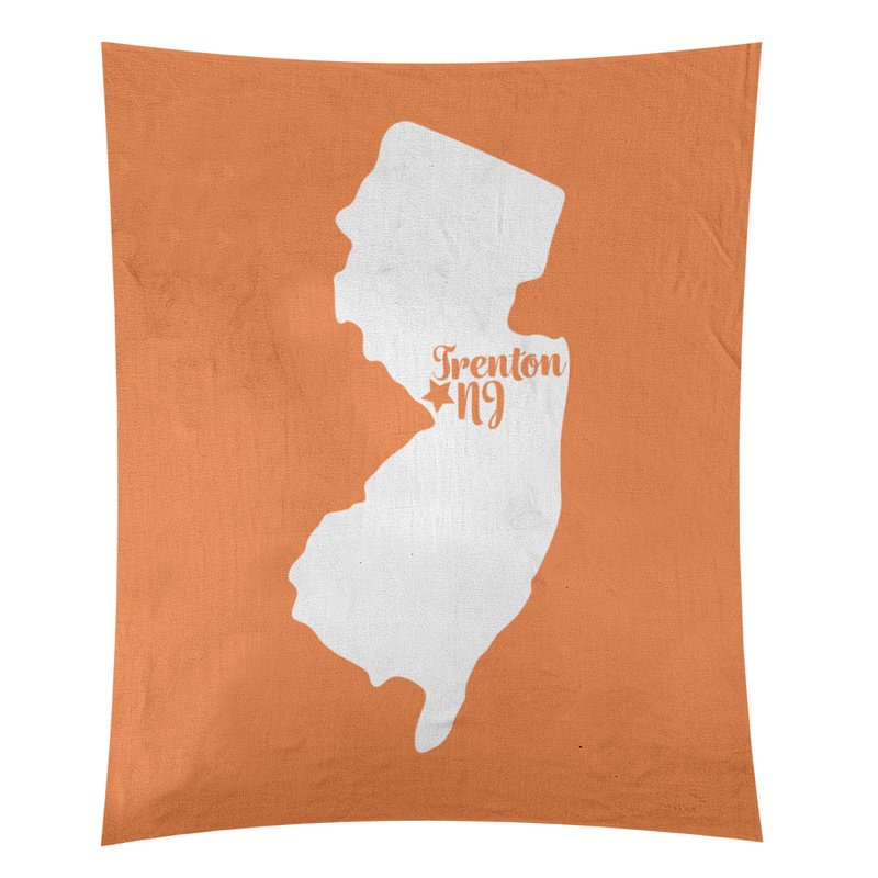 Tapisserie murale Trenton New Jersey, H 60 po x l 51 po, Orange