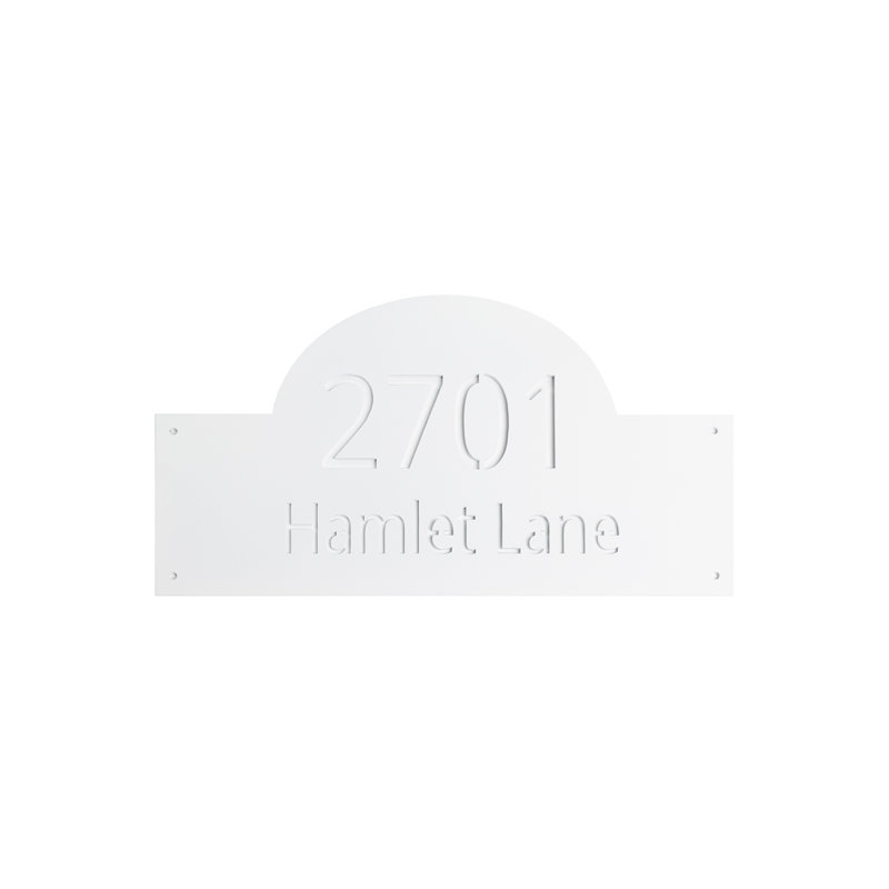 Front Plate Only Classic Arch Two Line Wall Mount, White