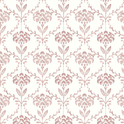 Martha Stewart Chateau Fleur Basketweave Green Wallpaper