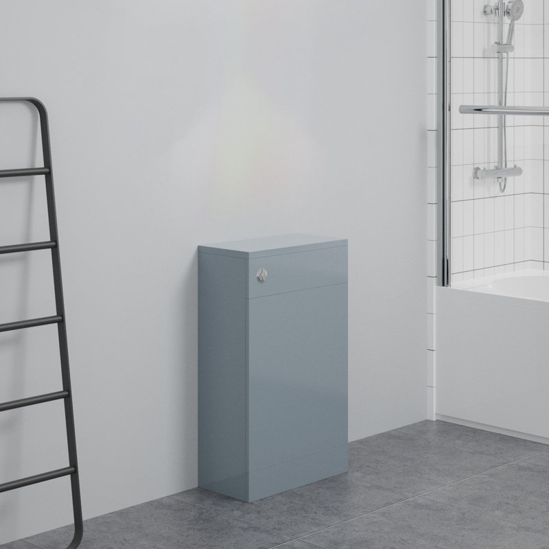 Markiest Freestanding Bathroom Storage Cabinet, Gloss Grey