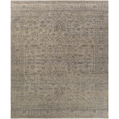 Robby Gray Brown Hand-Knotted Oriental Wool Rug
