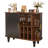 39'' Modern Bar Cabinet, Wine Cabinet Sideboard Buffet With Wine Glass Holder & Wine Rack-2049816594
