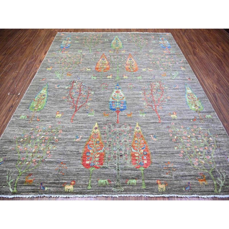 Tapis unique 8 pi x 9 pi 5 po gris Wiltsey
