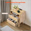 Table de chevet en rotin Boho avec tiroir, tablette ouverte et station de charge pour une commodité accrue dans la chambre à coucher
